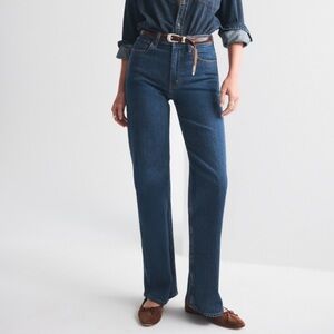 Abercrombie & Fitch High Rise 90s Relaxed Dark Denim Jean